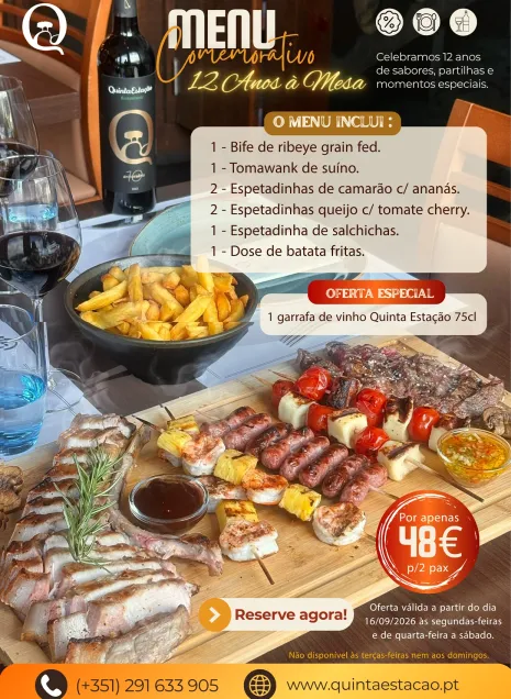 Menu Promocional Quinta Estação