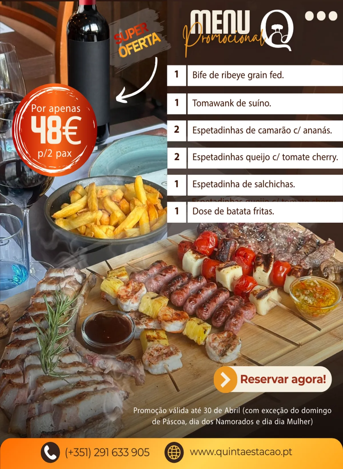 Menu Promocional Quinta Estação